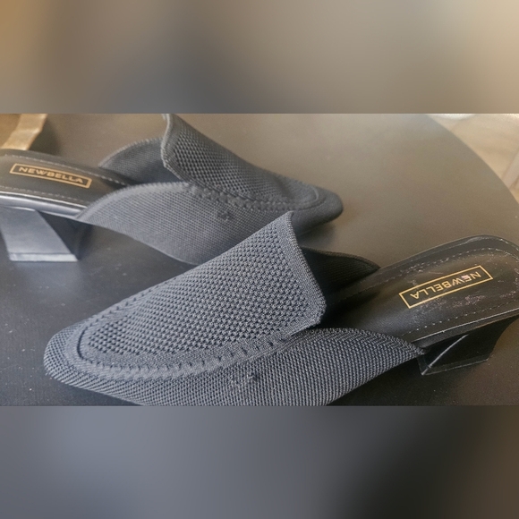 NEWBELLA Black Commute Square Toe Heeled Mules. Size 7 - Picture 6 of 14